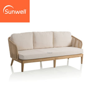 مجموعات أرائك حديثة للفنادق من خشب الساج رائجة البيع - Product Image 3