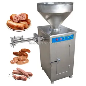 Alchicha-máquina de llenado de salchichas con giro cuantitativo neumático, embutidor de enema para perro caliente