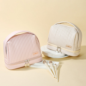 Bolsa de maquillaje Tusi, bolsa de separación para artículos secos y húmedos, bolsa de almacenamiento de cosméticos, bolsa de maquillaje de gran capacidad, bolsa de aseo de alta gama - Product Image 3