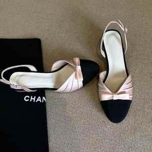 Women Closed Toe One Strap <b>Sandals</b> Summer Ruched <b>Bow</b> Design Minimalist Niche French Block Heel Casual Shoes - Product Image 3