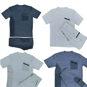 Recién llegados, conjuntos de pantalones cortos en blanco a la moda para ropa informal, conjuntos de pantalones cortos de verano para hombres, conjunto corto con logotipo hecho a medida para hombres - Product Image 2