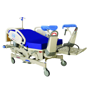 Couleur bleu MN-DB001 haute qualité Double utilisation lit d'accouchement de <span class=keywords><strong>grossesse</strong></span> lit médical post-partum Table obstétrique modèle hydraulique - Product Image 1