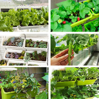 Fabricant Vente en gros Carré à deux couches pour potager, pot de fleurs en plastique, boîte d'enracinement de plantes pour usage domestique