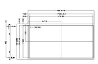 Grand écran LCD TFT transflectif RVB 8 bits de 21,5 pouces 1920x1080 pour contrôle industriel, module d'affichage HC Surface 900:1 normalement noir 30ms