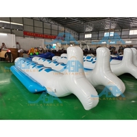 Double Lane 10 Places Flotteurs Surf Radeau Gonflable Poisson Volant Banane Bateau pour Jet Ski