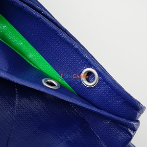 Bâche imperméable vert herbe et bleu foncé en PE pour jardin, extérieur, camion, bateau, niche pour <span class=keywords><strong>chien</strong></span>, <span class=keywords><strong>voiture</strong></span> - Product Image 5