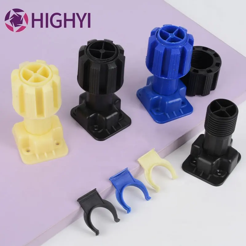 Highyi 8Cm Blauwe Zware Meubelpoten Keukenkastaccessoires Nivellering Voeten Verstelbare Plastic Bed Levelers