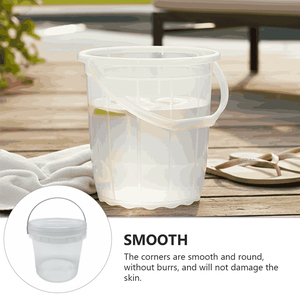 Seau en plastique transparent rond en PP de qualité alimentaire, durable, pour le stockage de liquides et la transformation alimentaire - Product Image 2