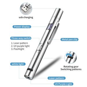 Pointeur laser pour chat, 5 motifs réglables, recharge USB, affichage UV, lumière noire, 3 modes, entraînement, chasseur, jouet interactif pour animaux de compagnie, chien - Product Image 3