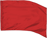 Drapeau de cérémonie personnalisé, couleur au choix, 36 x 54 pouces, rectangle incurvé, pour la pratique, les performances, la danse, les fanfares, avec mât en fibre de verre