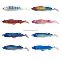 Vente en gros de leurre souple en PVC à tête plombée lumineuse de 26cm pour poissons d'eau salée brochet pour la pêche en mer maquereau espagnol carpe rivières lacs