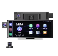 Wireless Carplay SUNWAYI D1026-C3 10.26 Inci Android Auto DVR 3 Kamera Lensa Perekam 2K+1080+1080 Monitor Mobil Portabel Carplay