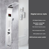 Système intelligent de massage de douche de pluie de luxe moderne de bonne qualité 304 Sus Digital Led Panneaux muraux pour douches 3 garanties