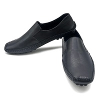 Mocassins de Conduite Décontractés pour Hommes Toutes Saisons – Noir Marron en Cuir Véritable, Chaussures à Enfiler Confortables à Boucle Monk