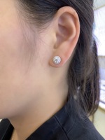 Vente en gros de boucles d'oreilles en diamant VVS prix d'usine 10K 14K 18K or massif taille ronde vis arrière laboratoire diamant boucles d'oreilles hommes femmes