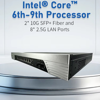 Appareil de sécurité réseau pare-feu industriel 8 ports LAN 2.5GbE 10GbE SFP+ avec processeur Intel Core i3/i5/i7 6e-9e génération, routeur VPN passerelle