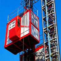 Elevador de Construcción SC200/200 de Doble Jaula con Construcción de Piñón y Engranaje, Capacidad 2x2000kg