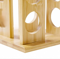 Étagère de rangement pour épices en bambou, support rotatif multi-trous pour assaisonnements sur comptoir, support en bois massif pour capsules de café pour la cuisine