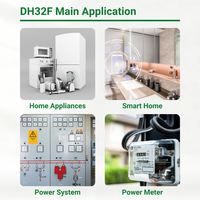DH32F-1ASTE-DC5V 32F CQC TUV RoHS 10A PCB Miniatur Relay 4Pin 5V Peralatan Rumah Tangga Sistem Daya Rumah Pintar Meteran Daya