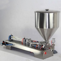 Machine de remplissage semi-automatique pneumatique PLC haute précision pour liquides, boissons et pâtes en verre, 200 ml/500 ml