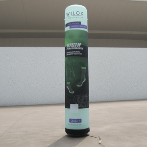 Tiang lampu tiup untuk promosi merek olahraga, tampilan iklan luar ruangan, kolom tiup bercahaya dapat disesuaikan - Product Image 1