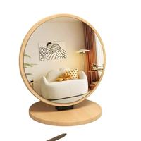 Miroir de maquillage rond de bureau, miroir de maquillage sur pied à une face, miroir de maquillage haute définition, miroir de maquillage domestique