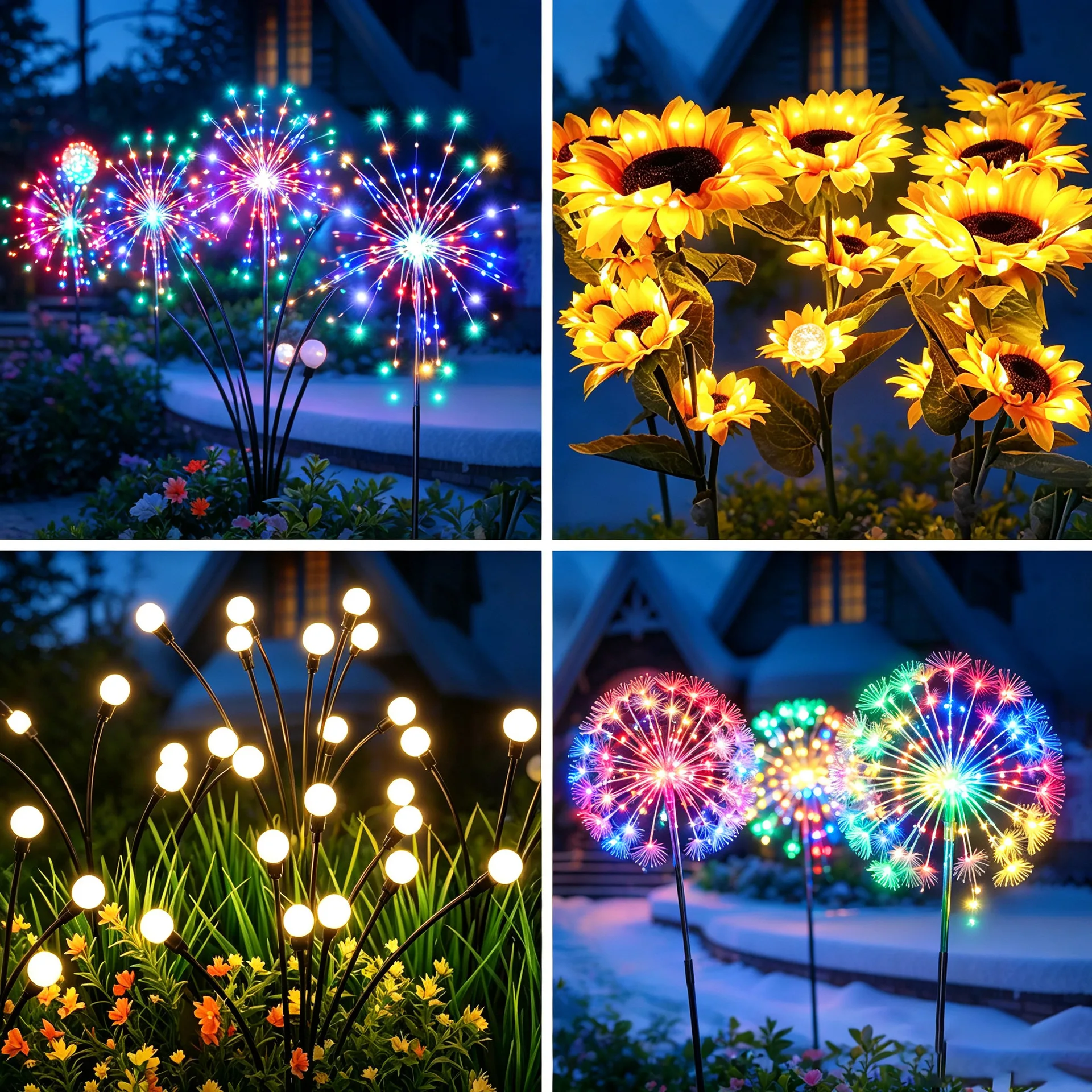 Outdoor Solar Sunflower Lights Waterproof LED Garden Stake Lamp Lawn Pathway Landscape Decorative Lighting For Yard Patio Decor · image 4