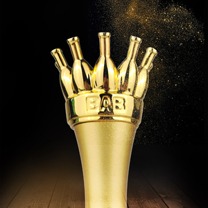 新しいアイデアカスタム35cmサッカーアワードカップゴールドワイングラスセット1ピーストロフィーメダル & プラーク - Product Image 6