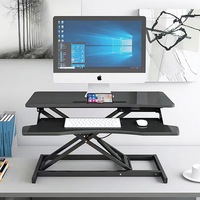 Bureau d'ordinateur réglable en hauteur, extensible, pliable, support de moniteur de bureau, bureau d'étude en bois et acier