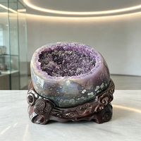 Géode d'améthyste naturelle du Brésil, grappe de cristal de quartz violet, géode de cristal de quartz violet pour la vente en gros, grappe de raisin