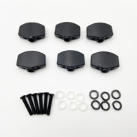 Plastic Big Square Guitar Tuning Peg Knob Handles Replacement Buttons With Screws & Washers Guitar Accessories