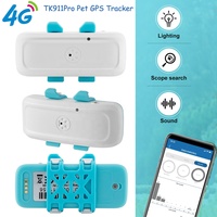 Mini traceur GPS portable 4G pour animaux de compagnie TK911Pro, étanche, anti-perte, dispositif intelligent avec clôture géographique, GSM GPRS, tableau de bord, application Android pour chiens