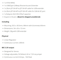 Contrôleur de vol Matek H743-WING V3 FC intégré OSD BEC Current Sensor Betaflight ou Inav Configurateur pour drone RC FPV