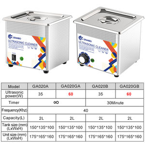 Nettoyeur <span class=keywords><strong>à</strong></span> <span class=keywords><strong>ultrasons</strong></span> électrique Granbo 2L Mini 40KHz pour bijoux, réservoir en acier inoxydable SUS304, usage domestique, voiture, manucure, tatouage, <span class=keywords><strong>lunettes</strong></span> - Product Image 6
