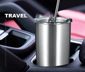 Tasse <span class=keywords><strong>isotherme</strong></span> 20oz 30oz en acier inoxydable à double paroi, gobelet à café avec couvercle et paille isolée sous vide avec <span class=keywords><strong>texte</strong></span> et logo photo - Product Image 4