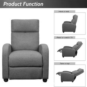 Modern European Design Synthetic <b>Leather</b> <b>Recliner</b> <b>Chair</b> with Wood Frame Push-Back Feature Extendable & Foldable Home Furniture - Product Image 5