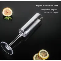 Verre à cocktail exclusif transfrontalier 180 ml en plastique PS, gobelet réutilisable facile à nettoyer pour vin, design classique pour les fêtes