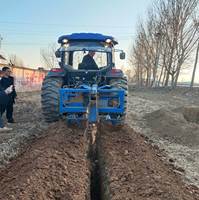 Nueva Zanjadora Eléctrica de Cadena para Tractores con Motor, Utilizada para Cavar Zanjas para Canales de Riego Agrícola