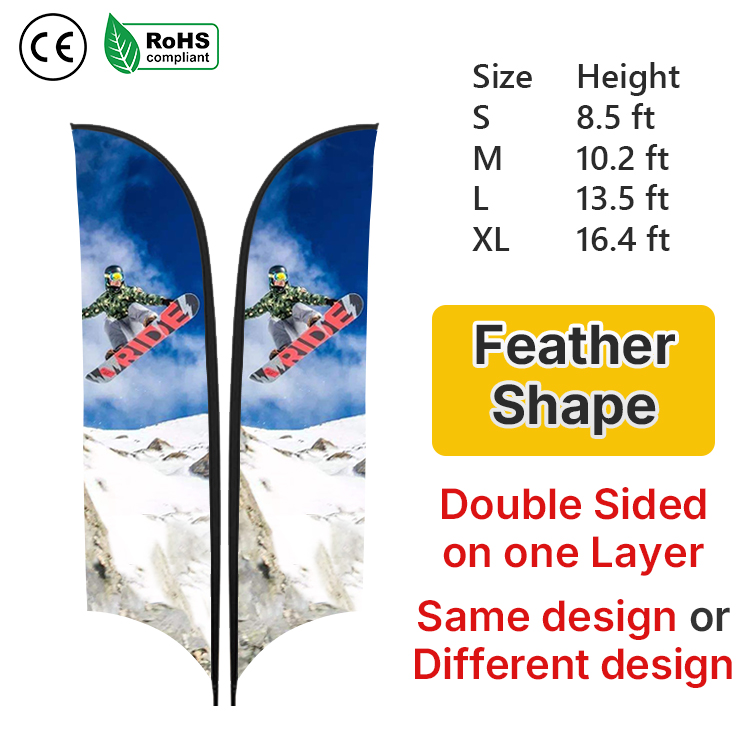 Forma di piuma Doppio lato