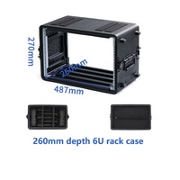 Flight case de transport pour amplificateur et haut-parleur, 19 pouces, 2U, 3U, 4U, 6U