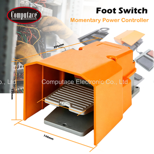 Interrupteur à pédale métallique industriel FS-502 250V/AC 15A, momentané, robuste, SPDT avec protection de sécurité, durée de vie de plus de 10 000 cycles - Product Image 2
