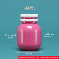 Bouteille en plastique vide de stockage de sucrerie de capsule de catégorie comestible avec le chapeau d'anneau de traction de larme
