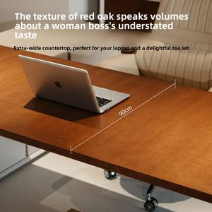 Suite <span class=keywords><strong>de</strong></span> <span class=keywords><strong>Direction</strong></span> Moderne : Bureau en Placage <span class=keywords><strong>de</strong></span> Noyer Premium et Ensemble <span class=keywords><strong>de</strong></span> Chaise Ergonomique en Cuir |   Garantie professionnelle <span class=keywords><strong>de</strong></span> 10 ans - Product Image 5