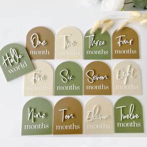 Arco Acrílico para Fotos de Hitos del Bebé, Accesorio para Sesiones Fotográficas de Edad del Bebé, Círculo Acrílico para Hitos del Recién Nacido - Product Image 2