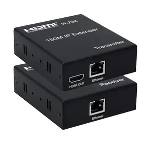 150M HDMI扩展器通过IP TCP Rj45 Cat5e Cat6电缆1080P HDMI以太网视频发送器和接收器N到N通过网络交换机