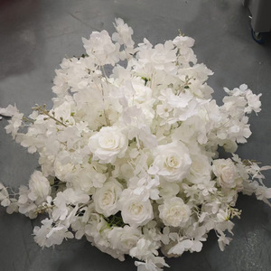 Fleurs décoratives de salle d'exposition de centre commercial de fleurs de cerisier simulées, fleurs suspendues de scène de fond de mariage - Product Image 1