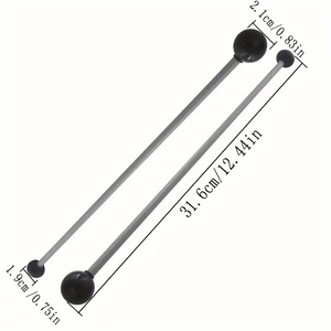 Baquetas de marimba de doble cabeza al por mayor, palos de xilófono de plástico de doble cabeza, mazos de marimba - Product Image 4