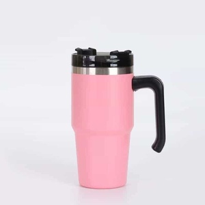 Nueva Taza de Viaje de Acero Inoxidable de 20oz con Asa, Gran Capacidad, Portátil, con Pajita y Tapa Antiderrames, Doble Pared - Product Image 4