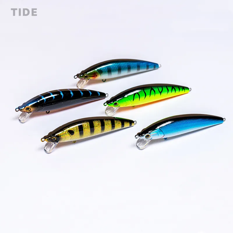 Getijde Nieuw Vissen Lokt Hard Aas Minnow Wobbler Crankbaits Kits Gemengde Kleuren Minnow Lokken