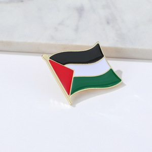Aleación de zinc esmalte suave Palestina Bandera Nacional pin broche barato al por mayor ayuda humanitaria patriótico Palestina solapa pin insignia - Product Image 4